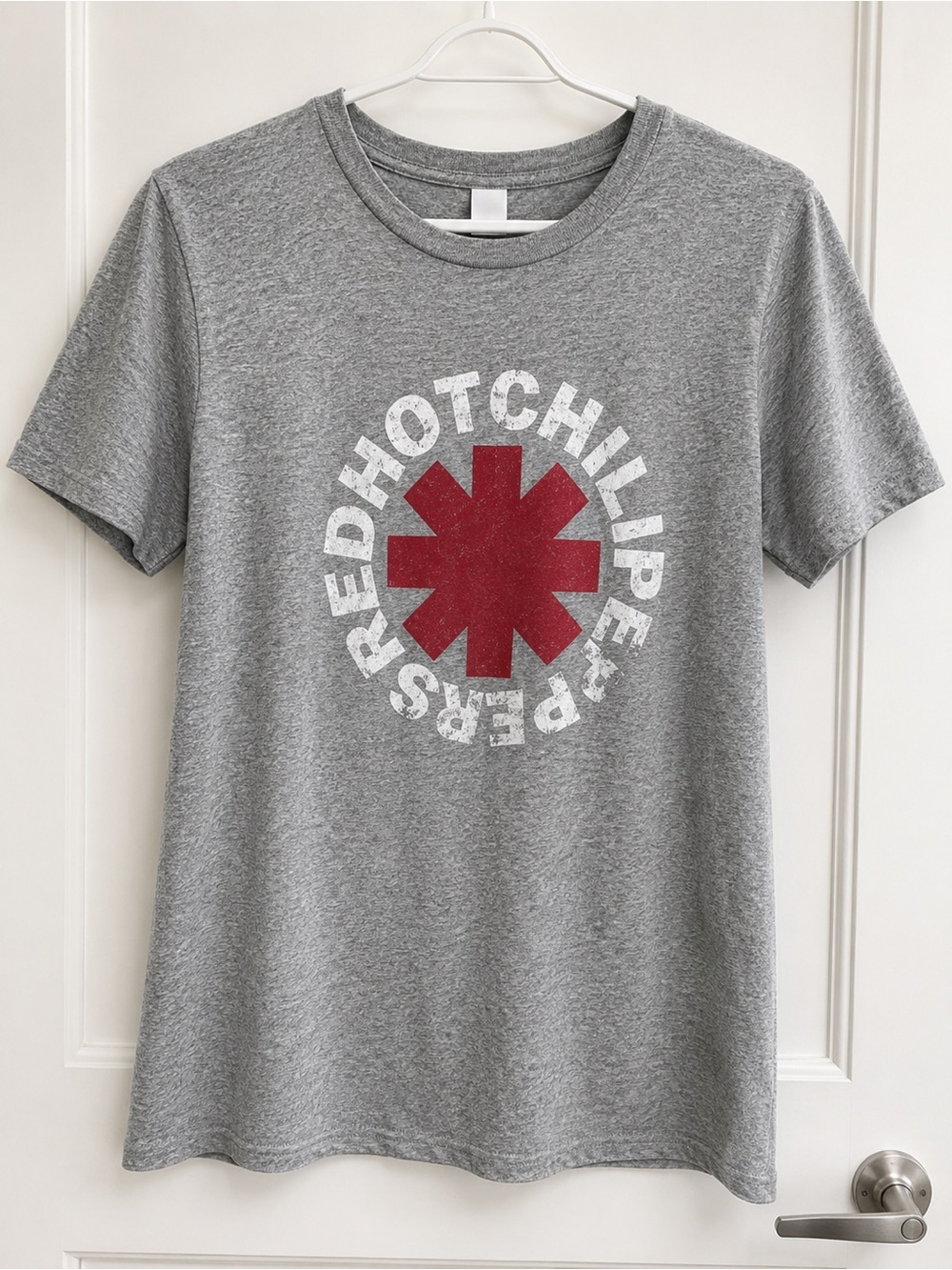 Red Hot Chili Peppers RHCP Logo Band T-Shirt Gray Size Small